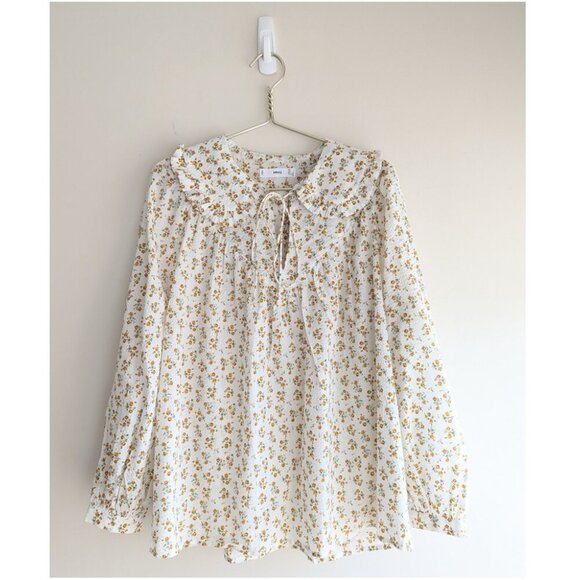 Mango Babydoll Ruffle Blouse - Picture 6 of 12